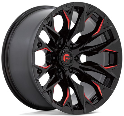 20x9 Fuel Off-Road Flame6  Gloss Black Milled w/ Candy Red D823 6x135 1mm 20x9 Fuel Off-Road Flame6  Gloss Black Milled w/ Candy Red D823 6x135 1mm