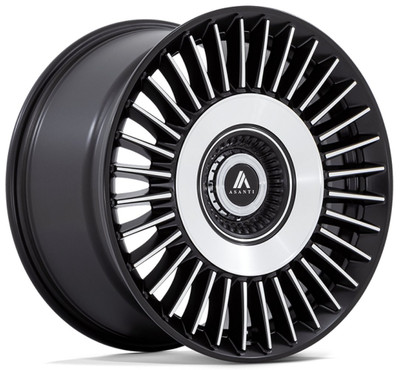 22x10.5 Asanti ABL-40 Satin Black Machined Face 5x115 5x120 18mm