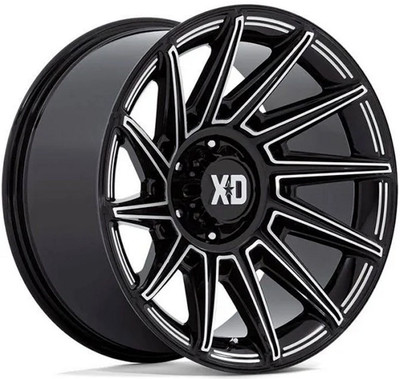 (Clearance - No Returns) 20x10 XD Series XD867 Specter Gloss Black Milled 8x180 -18mm (Clearance - No Returns) 20x10 XD Series XD867 Specter Gloss Black Milled 8x180 -18mm