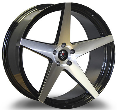 20x9 Marquee M1001 Gloss Black Machined 5x120 33mm