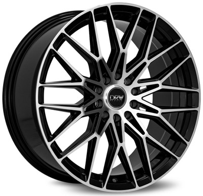 17x7.5 DRW D21 Gloss Black Machined Face 4x100 4x4.5/114.3 38mm 17x7.5 DRW D21 Gloss Black Machined Face 4x100 4x4.5/114.3 38mm