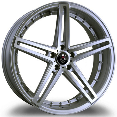 22x10.5 Marquee M5334 Silver Machined 5x120 20mm