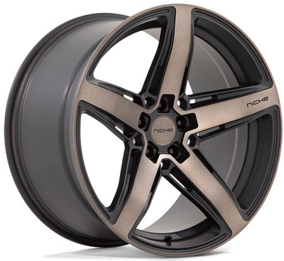 20X9 Niche Teramo Matte Black w/ Double Dark Tinted Face M271 5x112 42mm 20X9 Niche Teramo Matte Black w/ Double Dark Tinted Face M271 5x112 42mm