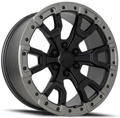 20x9 Ford Bronco Raptor Replica Wheel Satin Black w/ Carbon Gray Ring FR99 6x5.5/139.7 20mm
