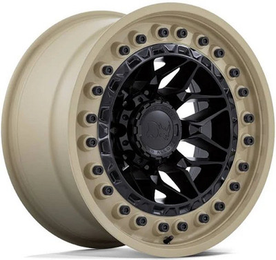 (Clearance - No Returns) 18x9 Black Rhino Alpha Matte Black w/ Sand Lip 8x6.5/165 0mm