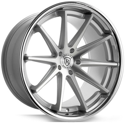 20x11 Rohana RFC10 Silver Machined w/ Chrome Stainless Steel Lip (Flow Formed) (Super Deep Concave) 5x120 40mm 20x11 Rohana RFC10 Silver Machined w/ Chrome Stainless Steel Lip (Flow Formed) (Super Deep Concave) 5x120 40mm