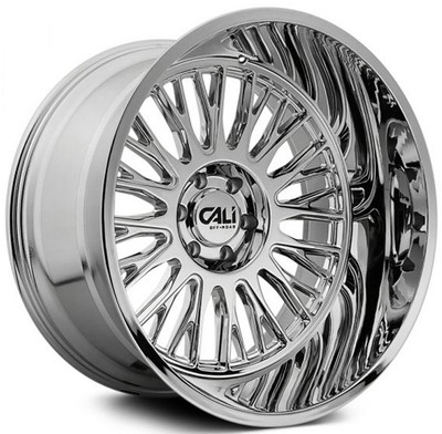 24x14 Cali Off-Road Vertex 9116 Chrome 8x6.5/165 -76mm (* May Require Trimming) 24x14 Cali Off-Road Vertex 9116 Chrome 8x6.5/165 -76mm (* May Require Trimming)