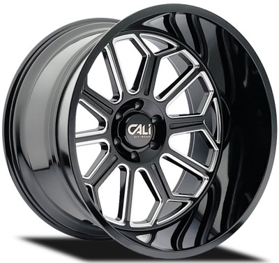 20x10 Cali Off-Road Auburn 9117 Gloss Black Milled 6x135 -25mm 20x10 Cali Off-Road Auburn 9117 Gloss Black Milled 6x135 -25mm