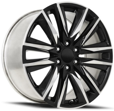 22x9 Cadillac Escalade Sport Replica Wheel Gloss Black Polished FR90 6x5.5/139.7 28mm 22x9 Cadillac Escalade Sport Replica Wheel Gloss Black Polished FR90 6x5.5/139.7 28mm