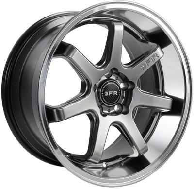(End of Year Sale) 18x9.5 F1R FC7 Hyper Black w/ Polish Lip 5x100 35mm