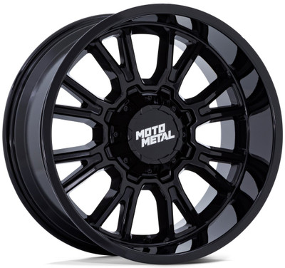 (Clearance - No Returns) 20x9 Moto Metal MO810 Gloss Black 8x6.5/165 20mm