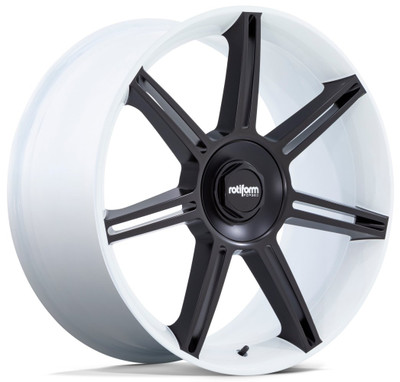 22x10 Rotiform Forged FRA Gloss White w/ Matte Black Spokes R908 5x130 56mm 22x10 Rotiform Forged FRA Gloss White w/ Matte Black Spokes R908 5x130 56mm