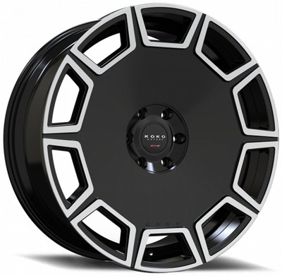 22x10.5 Koko Kuture Sicily Gloss Black Machined 5x120 35mm 22x10.5 Koko Kuture Sicily Gloss Black Machined 5x120 35mm