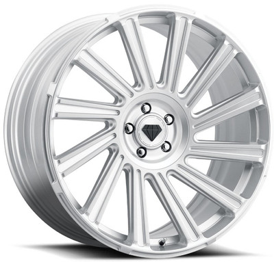 22x9 Blaque Diamond BD-40 Silver w/ Machined Face (CUSTOM)