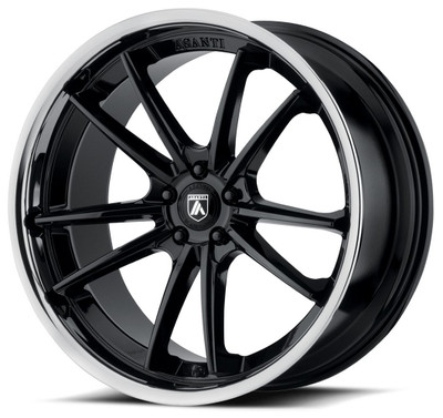22x10.5 Asanti ABL-23 Gloss Black w/ Chrome Lip 5x112 35mm 22x10.5 Asanti ABL-23 Gloss Black w/ Chrome Lip 5x112 35mm