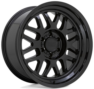 (Clearance - No Returns) 18x9.5 Black Rhino Delta Gloss Black 5x150 12mm