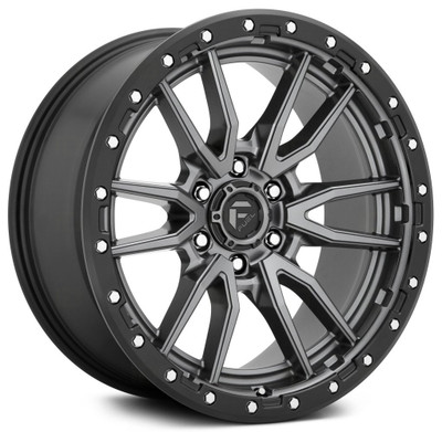 22x9 Fuel Off-Road Rebel 6 Anthracite w/ Black Lip D680 6x5.5/139.7 20mm