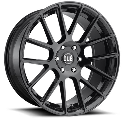 22x9.5 DUB Luxe Gloss Black S205 6x135 30mm