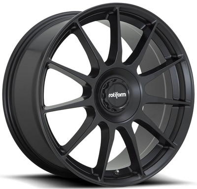 17x8 Rotiform DTM Satin Black R168 5x4.25/108 5x4.5/114.3 40mm