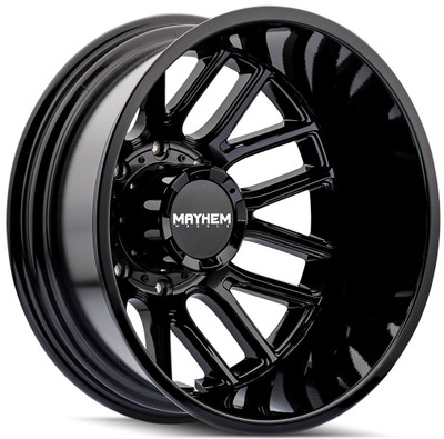 20x8.25 Mayhem Cogent Dually Rear 8107D Gloss Black 8X200 -192MM 142.0 C.B. 20x8.25 Mayhem Cogent Dually Rear 8107D Gloss Black 8X200 -192MM 142.0 C.B.
