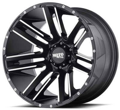 (Clearance - No Returns) 20x9 Moto Metal MO978 Razor Satin Black Machined 5x5/127 18mm
