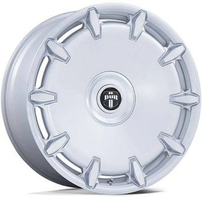 24x10 DUB DC271 Cheef Silver Machined 6x135 6x5.5/139.7 30mm