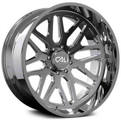24x14 Cali Off-Road Invader 9115 Chrome  (* May Require Trimming) 8x6.5/165 -76mm 24x14 Cali Off-Road Invader 9115 Chrome  (* May Require Trimming) 8x6.5/165 -76mm
