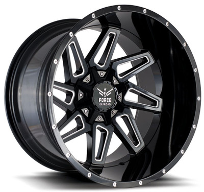20x12 Force Off-Road F02 Black Milled (* May Require Trimming) 5x5.5/139.7 5x150 -44mm 20x12 Force Off-Road F02 Black Milled (* May Require Trimming) 5x5.5/139.7 5x150 -44mm