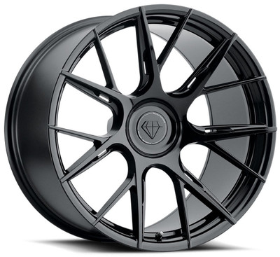 19x10 Blaque Diamond BD-F18 Gloss Black (Flow Forged) 5X120 42mm 19x10 Blaque Diamond BD-F18 Gloss Black (Flow Forged) 5X120 42mm