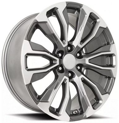 24x10 GMC Denali 12 Spoke Replica Wheel Grey Machined FR203 6x5.5/139.7 31mm 24x10 GMC Denali 12 Spoke Replica Wheel Grey Machined FR203 6x5.5/139.7 31mm