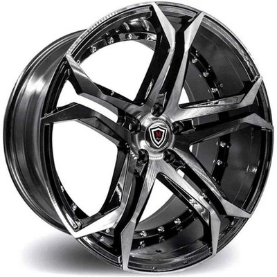 20x10.5 Marquee M3284 Gloss Black w/ Smoke Machined 5x115 15mm