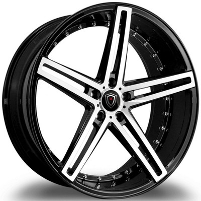 22x9 Marquee M5334 Gloss Black Machined 5x4.5/114.3 35mm