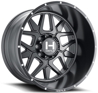 (Clearance - No Returns) 24x14 Hostile H128 Diablo Asphalt (8 Lug) (* May Require Trimming) 8x170 -76mm (Clearance - No Returns) 24x14 Hostile H128 Diablo Asphalt (8 Lug) (* May Require Trimming) 8x170 -76mm