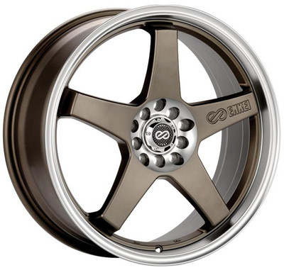 17x7 Enkei EV5 Bronze w/ Machined Lip 4x100 4x4.5/114.3 38mm
