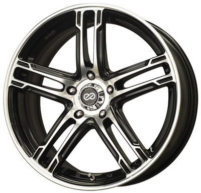 17x7 Enkei FD-05 Gloss Black Machined 4x100 40mm