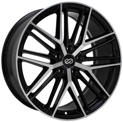 18x8 Enkei Phantom Gloss Black Machined 5x4.25/108 40mm
