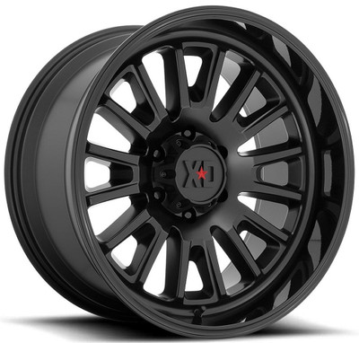 (Clearance - No Returns) 20x10 XD Series XD864 Satin Black w/ Gloss Black Lip 5x5.5/139.7 -18mm (Clearance - No Returns) 20x10 XD Series XD864 Satin Black w/ Gloss Black Lip 5x5.5/139.7 -18mm