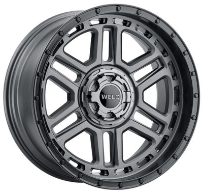 22x10 Weld Off-Road Crux W221 Satin Gunmetal w/ Satin Black Lip (Rotary Forged) 6x135 6x5.5/139.7 -18mm