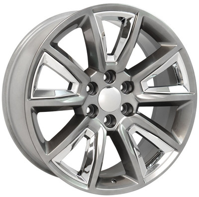 20x8.5 OE Replica Chevrolet Tahoe CV73 Hyper Black w/ Chrome 6x5.5/139.7 24mm 20x8.5 OE Replica Chevrolet Tahoe CV73 Hyper Black w/ Chrome 6x5.5/139.7 24mm