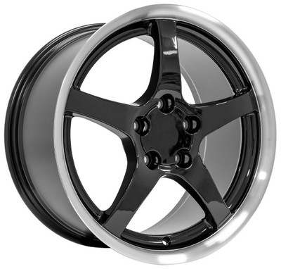 17x9.5 OE Replica Corvette C5 CV05 Gloss Black Machined Lip 5x4.75/120.7 54mm 17x9.5 OE Replica Corvette C5 CV05 Gloss Black Machined Lip 5x4.75/120.7 54mm