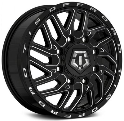 20x8.25 TIS Off-Road 544BM Gloss Black Milled Dually Front 8X6.5/165 127MM 121.7C.B. 20x8.25 TIS Off-Road 544BM Gloss Black Milled Dually Front 8X6.5/165 127MM 121.7C.B.