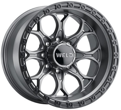 20x9 Weld Off-Road Ledge W107 Satin Gunmetal w/ Satin Black Lip (Rotary Forged) 8x6.5/165 0mm