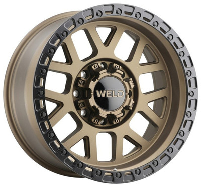 17x10 Weld Off-Road Cinch W115 Satin Bronze w/ Satin Black Lip (Rotary Forged) 5x4.5/114.3 5x5/127 -25mm