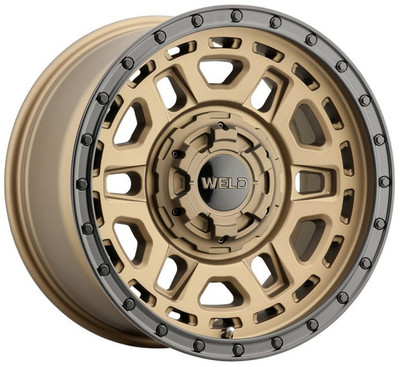 17x9 Weld Off-Road Crux W120 Satin Bronze w/ Satin Black Lip (Rotary Forged) 8x6.5/165 0mm