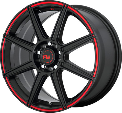 17x7 Motegi MR142 Satin Black w/ Red Strip 5x112 5x4.5/114.3 40mm 17x7 Motegi MR142 Satin Black w/ Red Strip 5x112 5x4.5/114.3 40mm