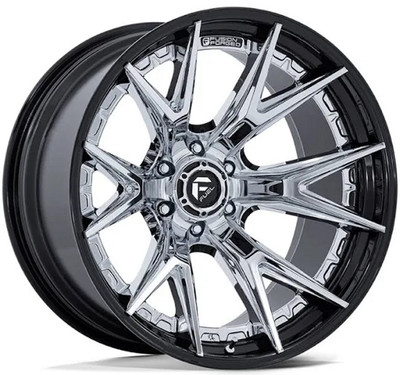 20x10 Fuel Off-Road Catalyst Chrome w/ Gloss Black Lip FC402 6x135 -18mm 20x10 Fuel Off-Road Catalyst Chrome w/ Gloss Black Lip FC402 6x135 -18mm