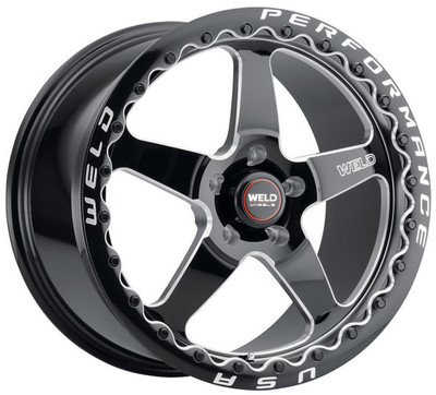 18x10 Weld Performance Ventura Beadlock S904 Gloss Black Milled Machined (Rotary Formed) 5x115 30mm