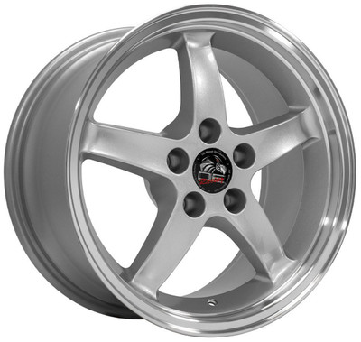 17x9 OE Replica Ford Mustang Cobra FR04 Silver w/ Machined Lip 5x4.5/114.3 24mm 17x9 OE Replica Ford Mustang Cobra FR04 Silver w/ Machined Lip 5x4.5/114.3 24mm