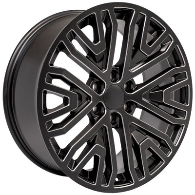 20x9 OE Replica GMC Sierra CV37 Gloss Black Milled 6x5.5/139.7 28mm