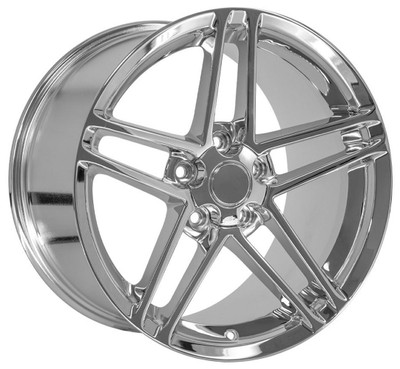 19x10 OE Replica Corvette C6 Z06 CV07 Chrome 5x4.75/120.7 65mm